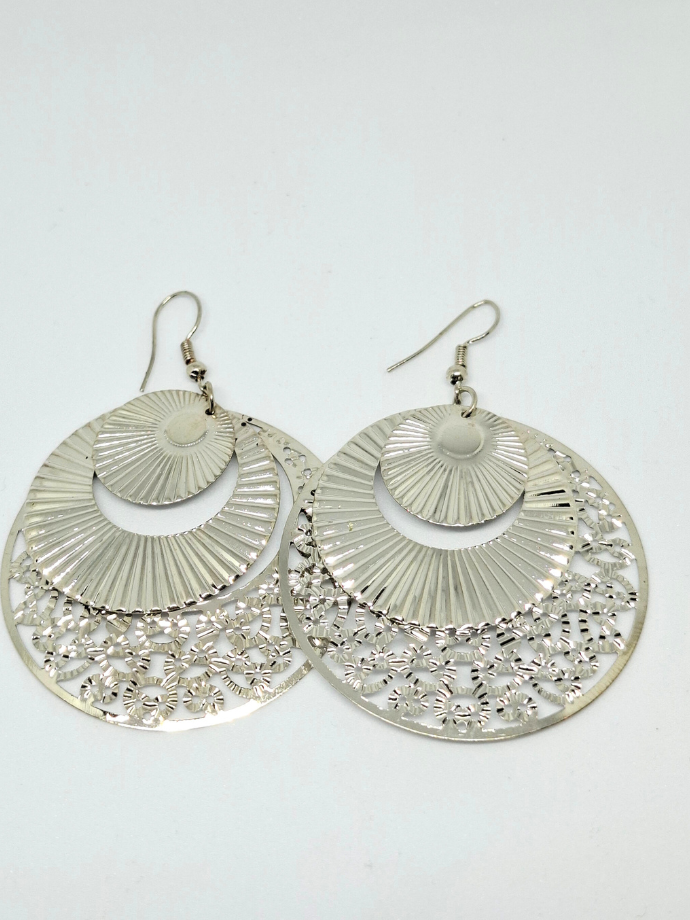 Auskarai „Metaliniai mėnuliai“