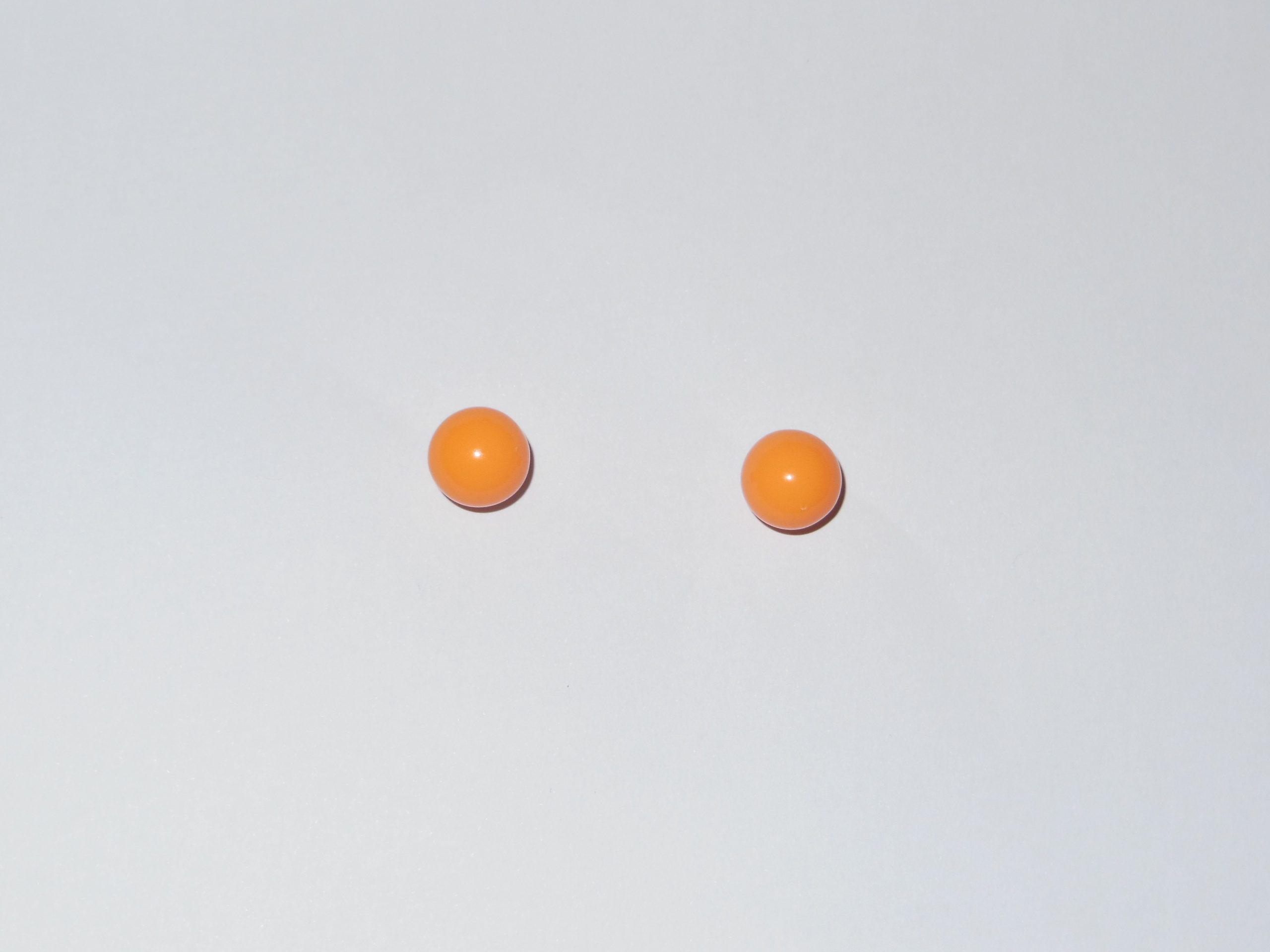 Auskarai „Oranžinis burbuliukas“