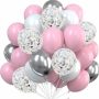 Rožiniai, pilki ir sidabriniai balionai šventei