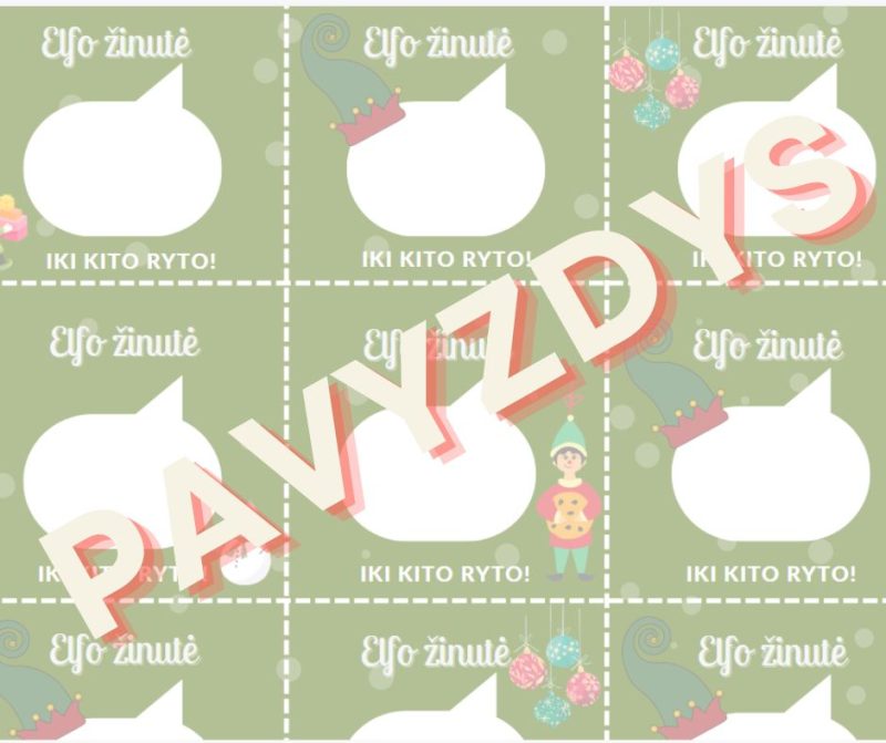 Elfo žinutės kortelės (PDF)