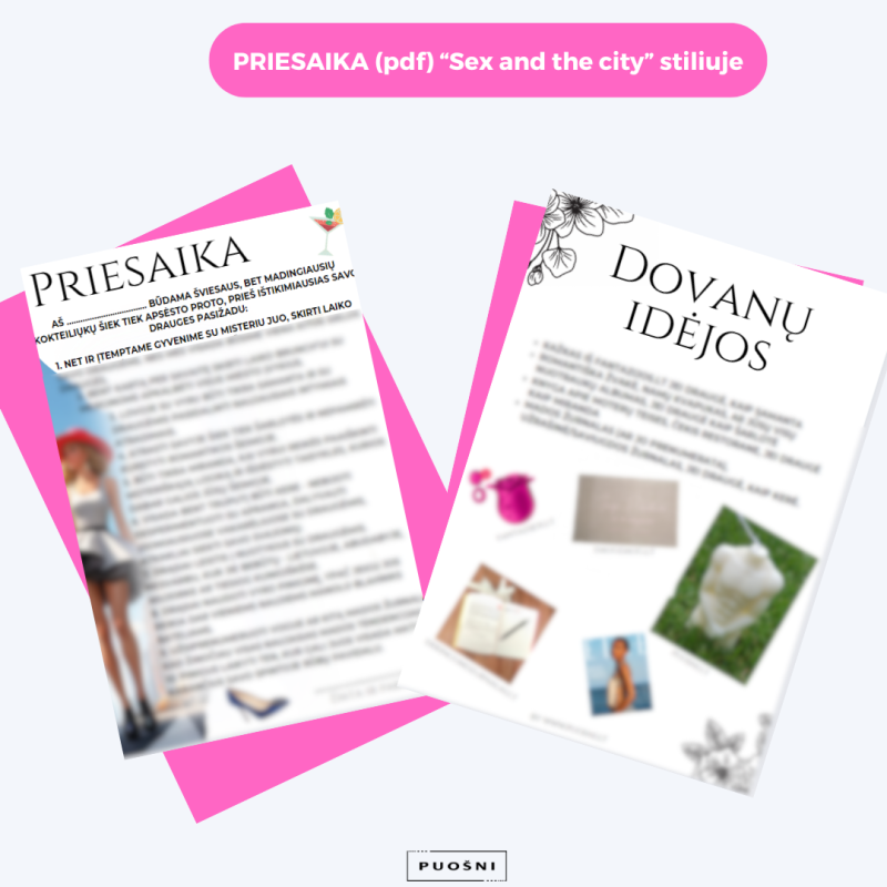 Mergvakario priesaika SATC stiliuje